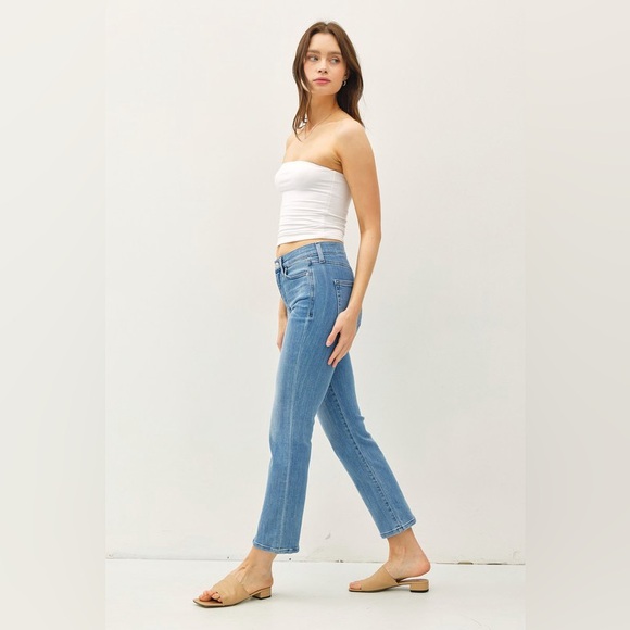 403B-WHITE. Soft Basic Bandeau Top - Picture 3 of 4